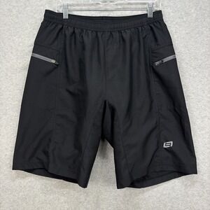 Bellwether Cycling Shorts Men Large Black Bike Padded Racing Sport Cargo Stretch